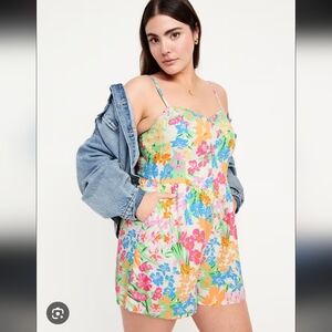 Old Navy Fairycore Spring Floral Romper – Size 3X – Cottagecore Dream